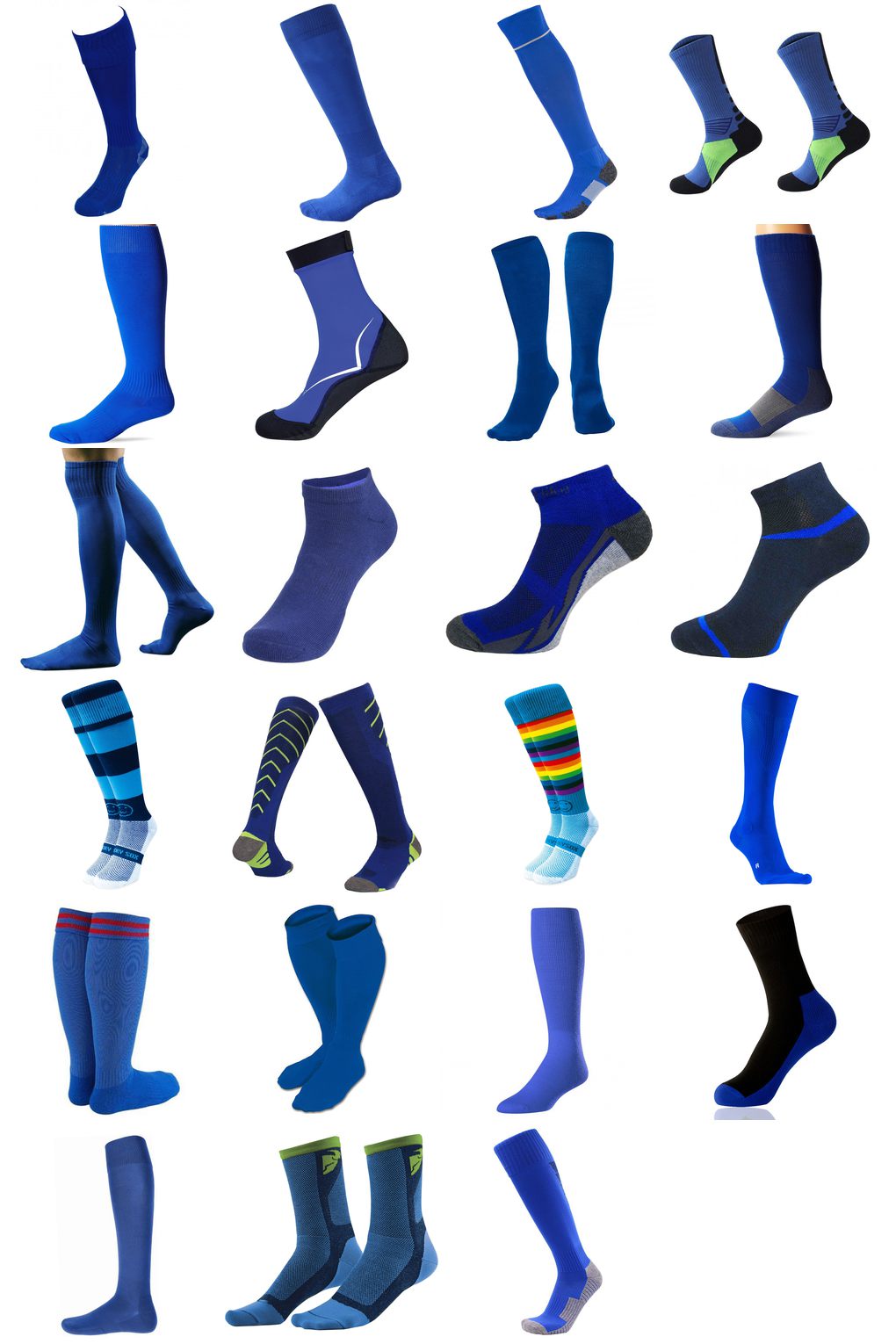 blue sports socks